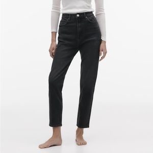 Zara black mom jeans